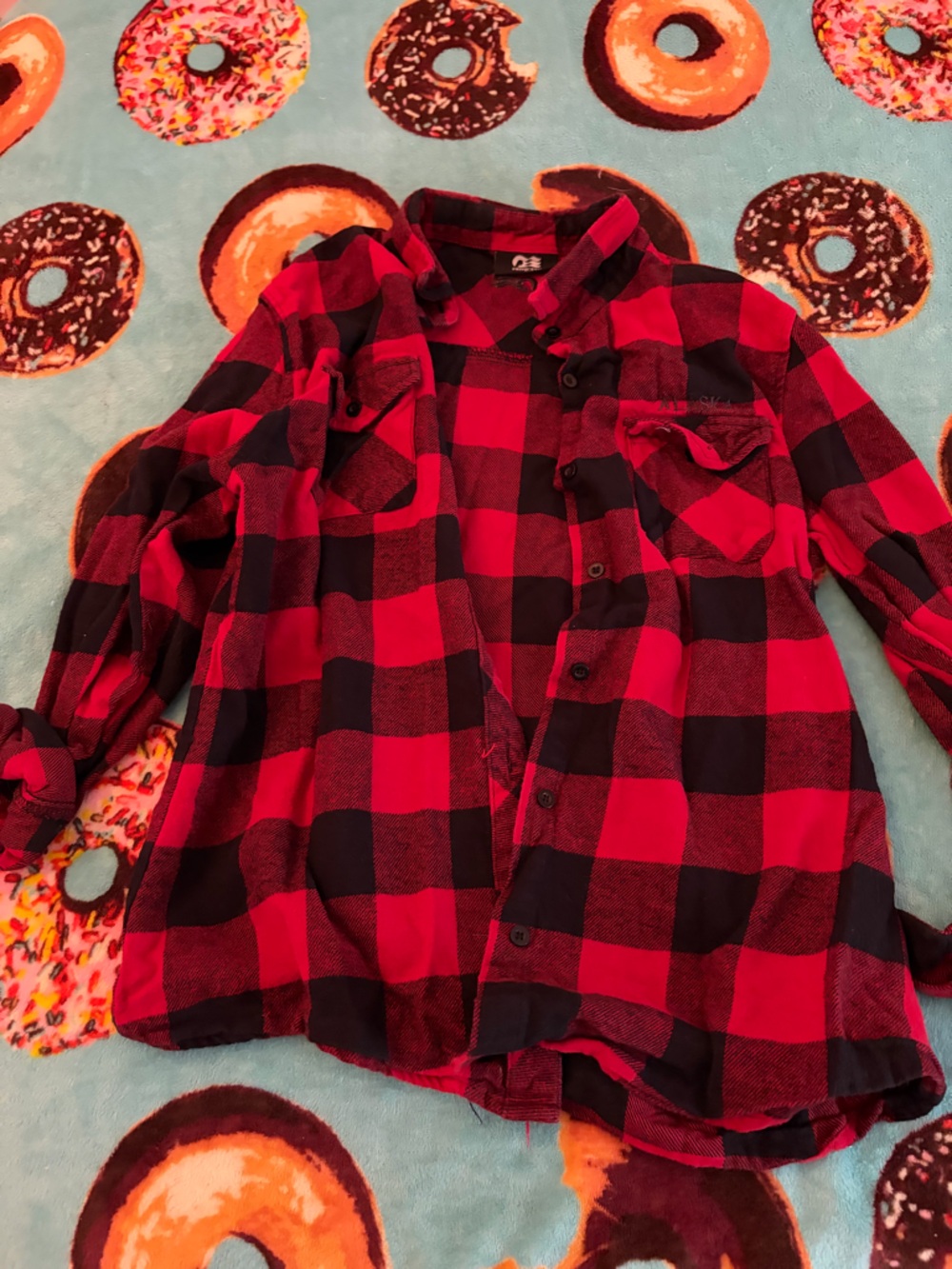 Women's Red & Black Buffalo Plaid Button-Down Shirt